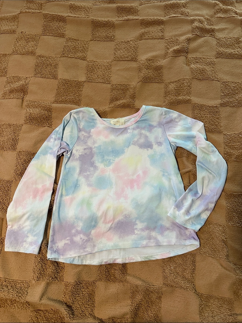 Girls' Long-Sleeve Tie-Dye Tee - Pastel Multi